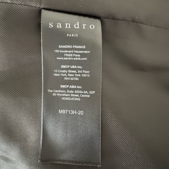 NWOT Sandro Padded Velvet Down Jacket - Picture 9 of 13